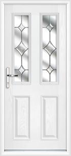 Dorset Clear Diamond chartwell green composite back door with toplight